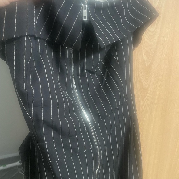 NWT Black Pinstripe Jumpsuit - Picture 3 of 7